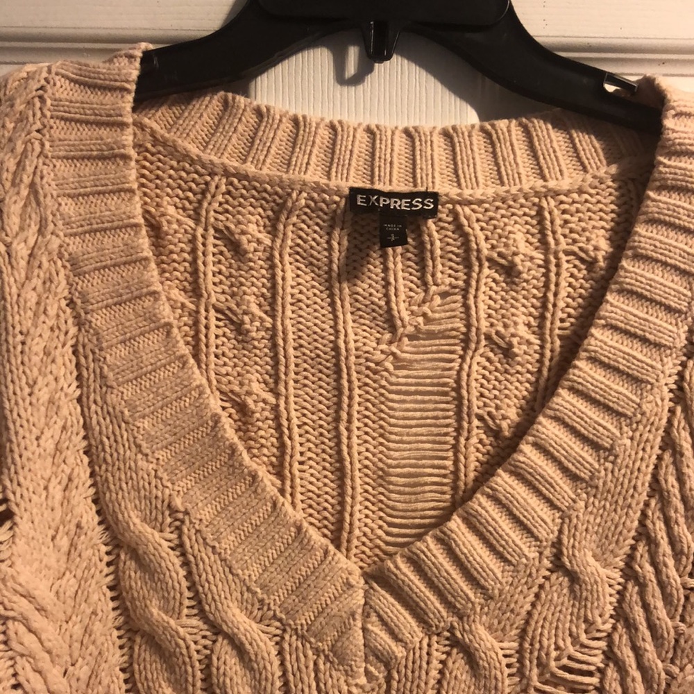 Pink Ripped Sweater - Picture 4 of 5